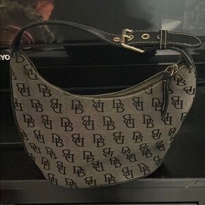 Dooney & Bourke Black and Gray Hobo Bag